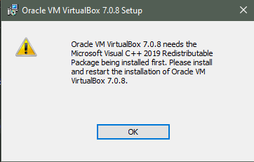 Oracle VM エラー画面